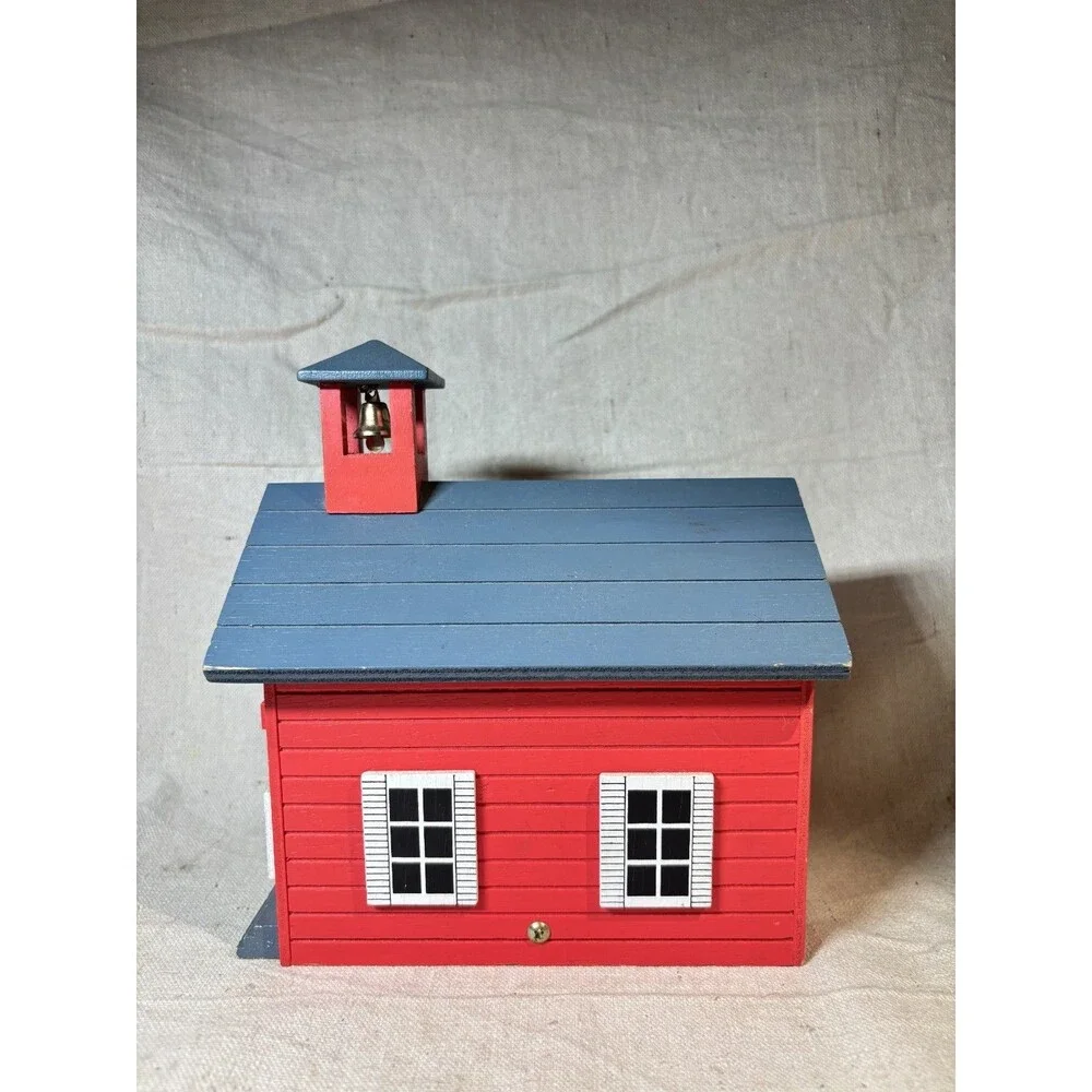 Vintage Berkeley Designs Wooden School School Days Music Box